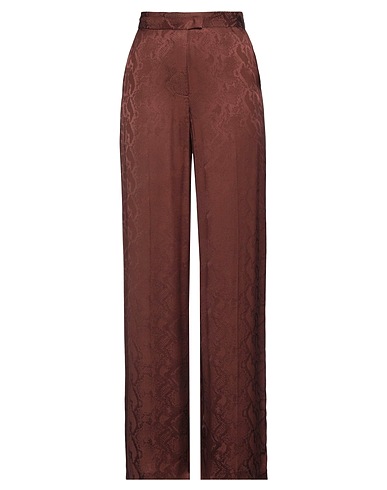 SIMONA CORSELLINI Casual trouser Chocolate brown 100% Viscose