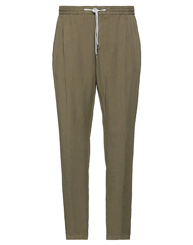 PT Torino Casual pants Military green 61% Lyocell, 22% Linen, 17% Cotton