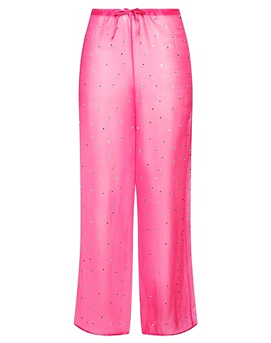 OSÉREE Casual pants Magenta 70% Cotton, 30% Silk