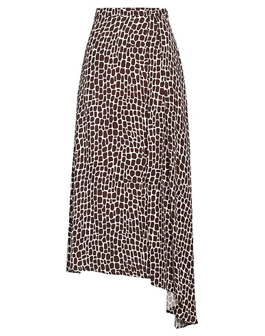 MSGM Maxi Skirts Brown 100% Viscose