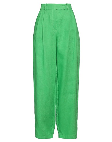 ACTUALEE Casual trouser Green 100% Linen