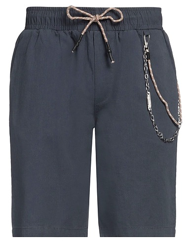 GIANNI LUPO Shorts & Bermuda Navy blue 70% Cotton, 30% Linen