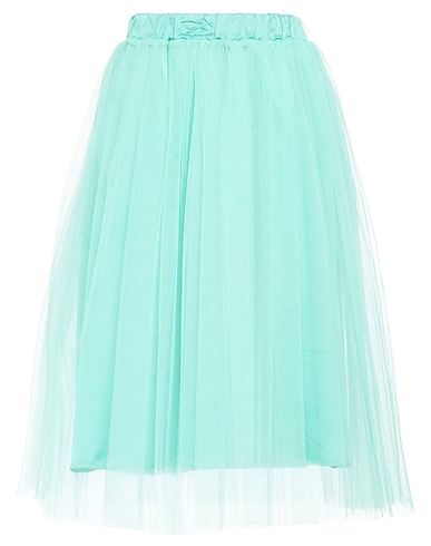 KONTATTO Midi skirt Light green 100% Nylon, Polyester, Elastane