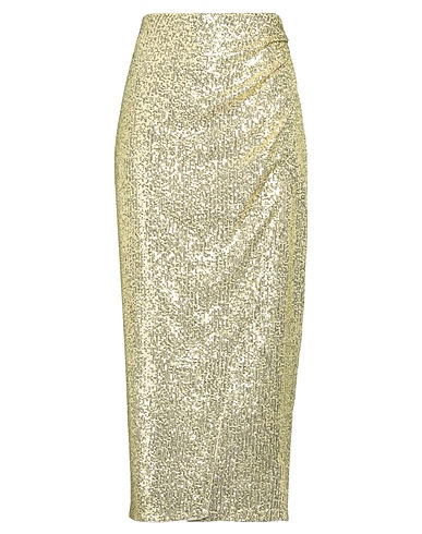 SPELL by ACCESS FASHION Maxi Skirts Lime green 92% Polyester, 8% Elastane