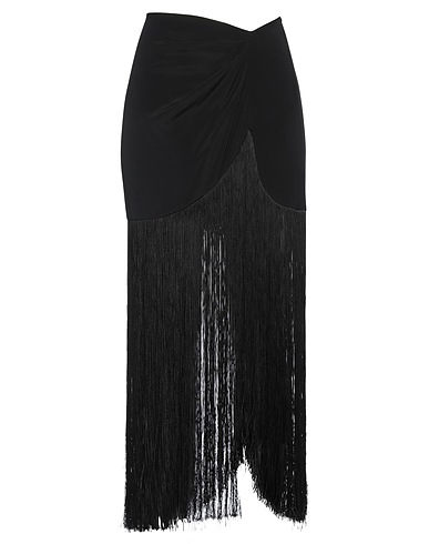 SIMONA CORSELLINI Long skirt Black 83% Acetate, 17% Silk