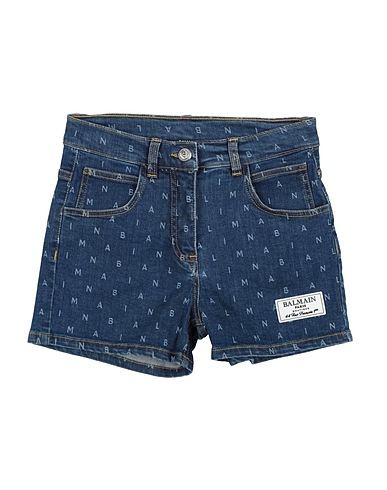 BALMAIN Shorts jeans Blu 98% Cotone, 2% Elastan