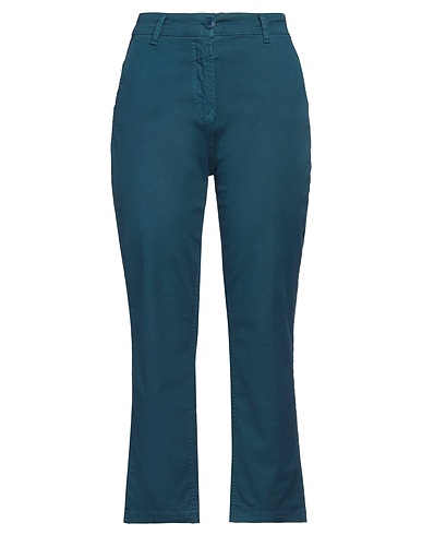 BOMBOOGIE Casual pants Deep teal 98% Cotton, 2% Elastane