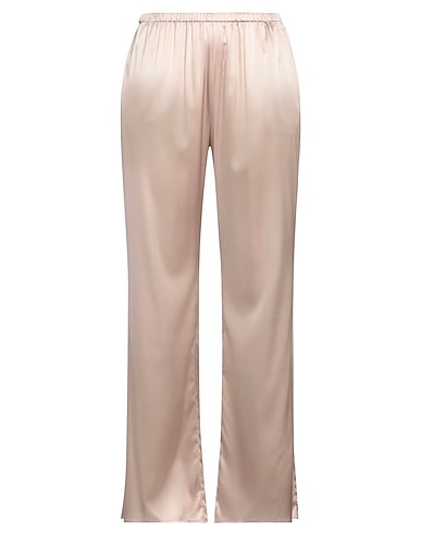 PUROTATTO Casual trouser Taupe 92% Silk, 8% Elastane