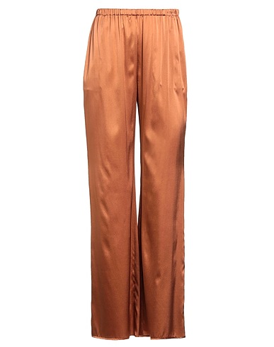 PUROTATTO Casual trouser Rust 92% Silk, 8% Elastane