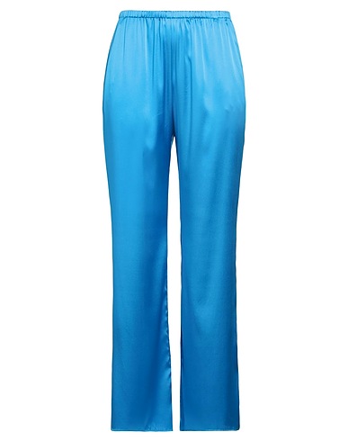 PUROTATTO Pantalone Azzurro 92% Seta, 8% Elastan