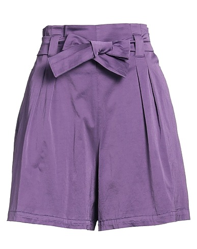 MOMONÍ Shorts & Bermuda Purple 58% Viscose, 39% Cotton, 3% Elastane