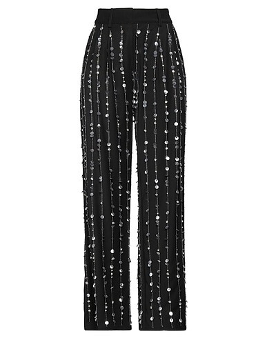 DES_PHEMMES Casual pants Black 100% Wool