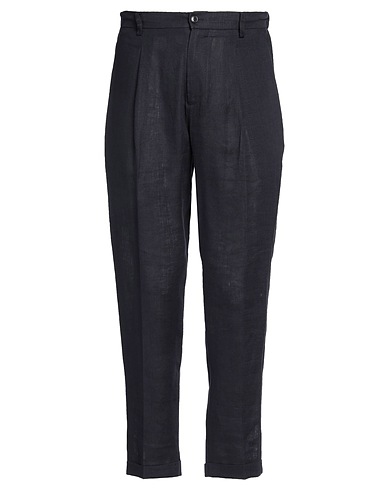 MALIA COUTURE Casual trouser Navy blue 100% Linen