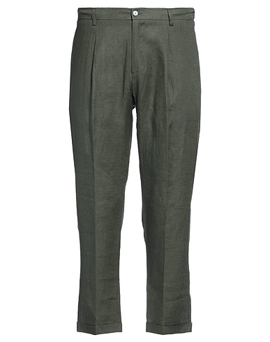 MALIA COUTURE Pantalone Verde scuro 100% Lino