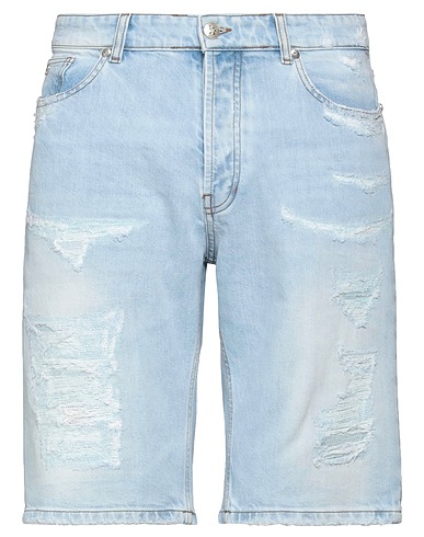 JOHN RICHMOND Denim shorts Blue 99% Cotton, 1% Elastane