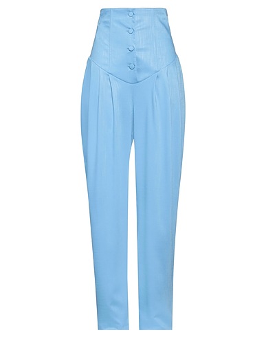 ACTUALEE Casual trouser Azure 62% Viscose, 36% Polyester, 2% Elastane