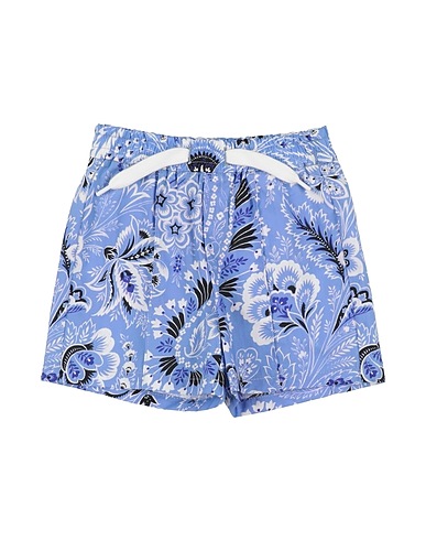 ETRO Shorts & Bermuda Pastel blue 100% Cotton, Polyester