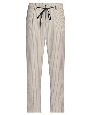 NEILL KATTER Casual pants Grey 50% Linen, 40% Cotton, 10% Polyester