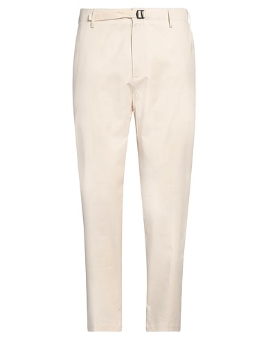 ..,BEAUCOUP Casual pants Ivory 97% Cotton, 3% Elastane