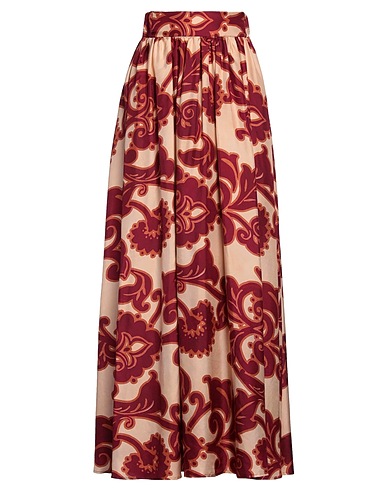 CO.GO Maxi Skirts Beige 100% Silk