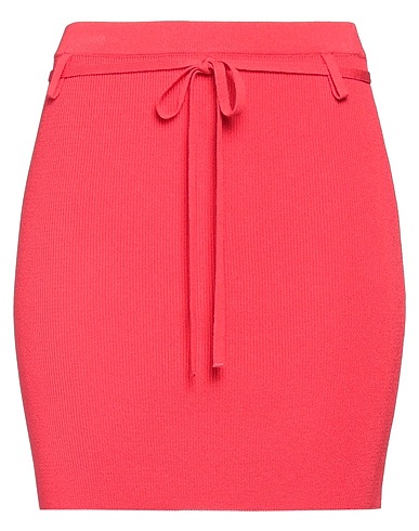 KONTATTO Mini skirt Tomato red 69% Viscose, 29% Acrylic, 2% Elastane