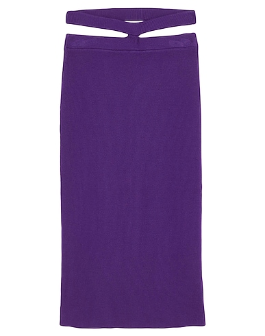 VICOLO Midi skirt Dark purple 70% Viscose, 30% Polyester