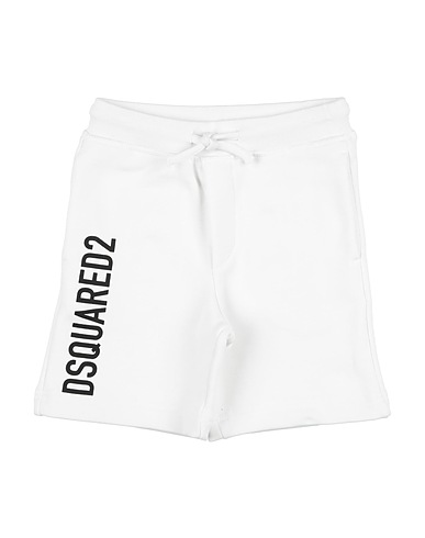 DSQUARED2 Shorts & Bermuda White 100% Cotton, Elastane