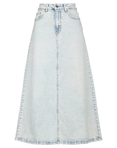GESTUZ Denim skirt Blue 99% Cotton, 1% Elastane