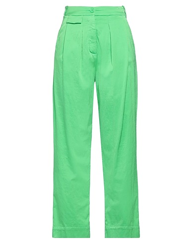MOMONÍ Casual trouser Green 58% Viscose, 39% Cotton, 3% Elastane