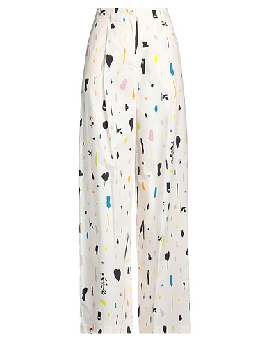 ALYSI Casual pants White 100% Cotton