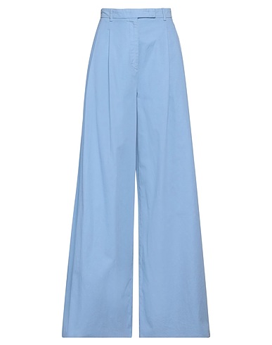 ROCHAS Pantalone Blu chiaro 86% Cotone, 14% Lino