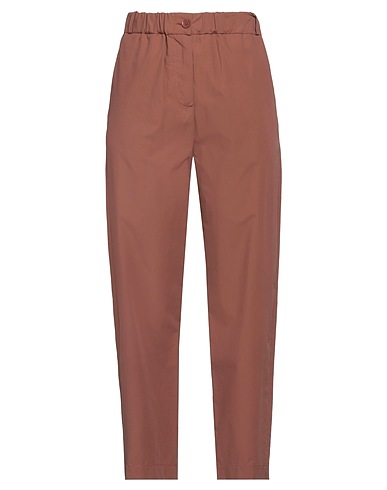 ALYSI Casual pants Chocolate brown 100% Cotton
