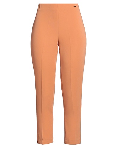NUALY Pantalon Camel 93% Polyester, 7% Élasthanne