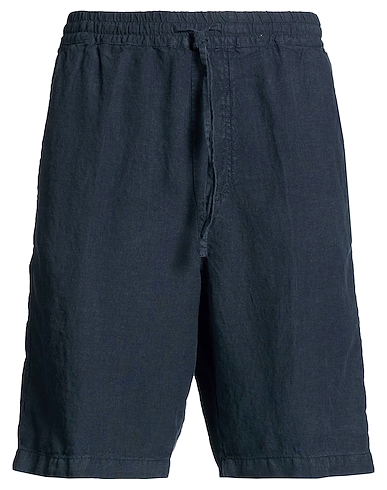 120% LINO Shorts & Bermuda BLU NOTTE 100% Linen
