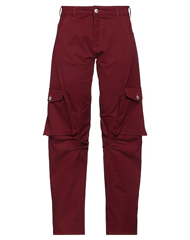 MVP WARDROBE Casual trouser Burgundy 98% Cotton, 2% Elastane
