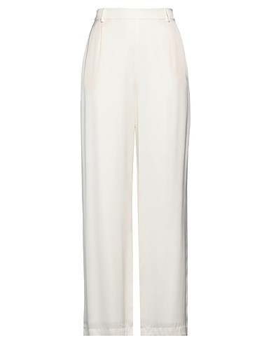 IVI COLLECTION Pantalone Off white 97% Seta, 3% Elastan