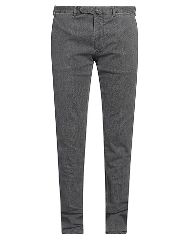 SANTANIELLO Casual trouser Navy blue 99% Cotton, 1% Elastane