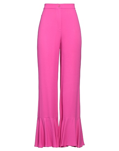 L' AUTRE CHOSE Casual trouser Magenta 81% Acetate, 19% Viscose