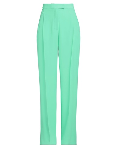 SIMONA CORSELLINI Casual trouser Light green 95% Polyester, 5% Elastane
