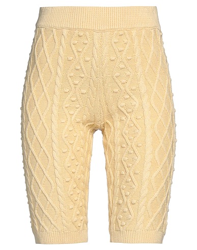 LOULOU STUDIO Shorts & Bermuda Yellow 50% Silk, 45% Linen, 5% Elastane