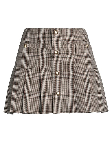 CELINE Mini skirt KHAKI 54% Linen, 46% Wool