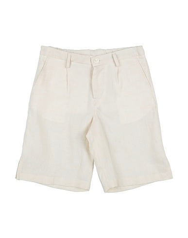DOLCE&GABBANA Shorts & Bermuda Avorio 100% Lino, Poliestere