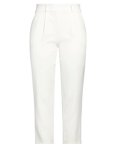 ACTUALEE Casual trouser White 88% Polyester, 12% Elastane
