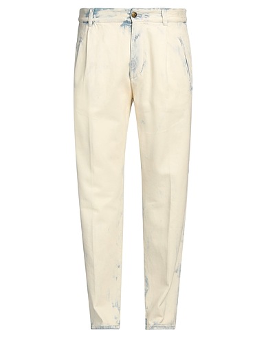 PT Torino Denim trousers Ivory 100% Cotton