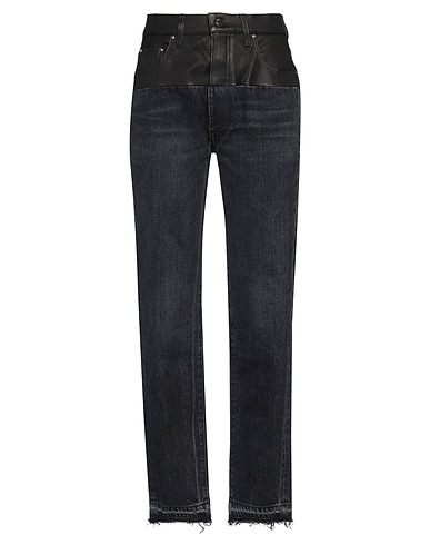 AMIRI Denim pants Black 100% Cotton, Cow leather