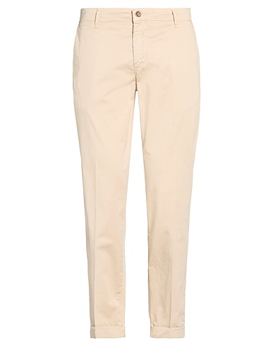 DESIGNERS Casual trouser Beige 98% Cotton, 2% Elastane