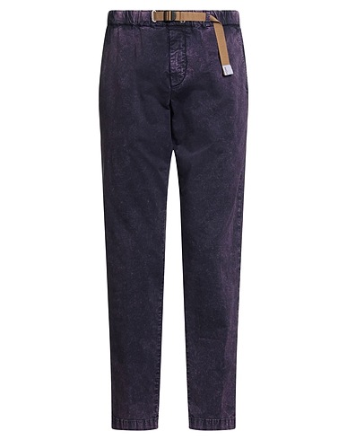 WHITE SAND Casual pants Purple 97% Cotton, 3% Elastane