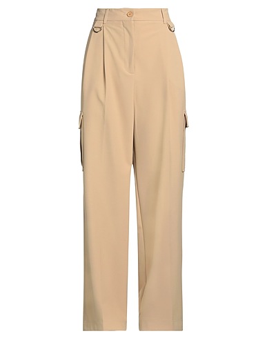SEMICOUTURE Casual trouser Sand 68% Polyester, 29% Viscose, 3% Elastane