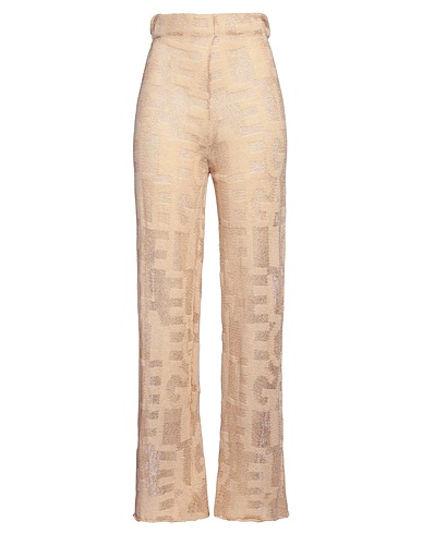 GAëLLE Paris Casual trouser Sand 45% Cotton, 45% Acrylic, 7% Viscose, 2% Metallic Polyester, 1% Polyester