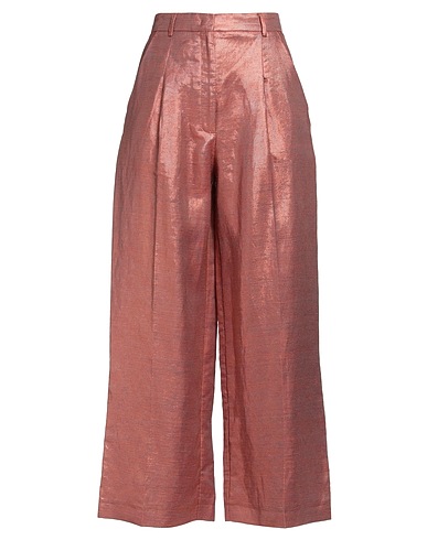 MALÌPARMI Pantalone Marrone 44% Viscosa, 43% Lino, 13% Poliestere